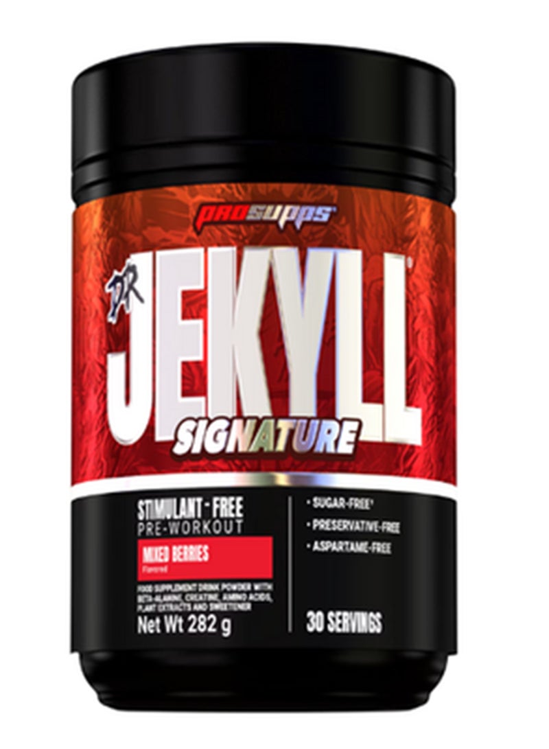Dr. Jekyll Signature Pre-Workout - Mixed Berry - 30 Servings - Non-Stim Pump & Performance Booster For Intense Training & Vascularity